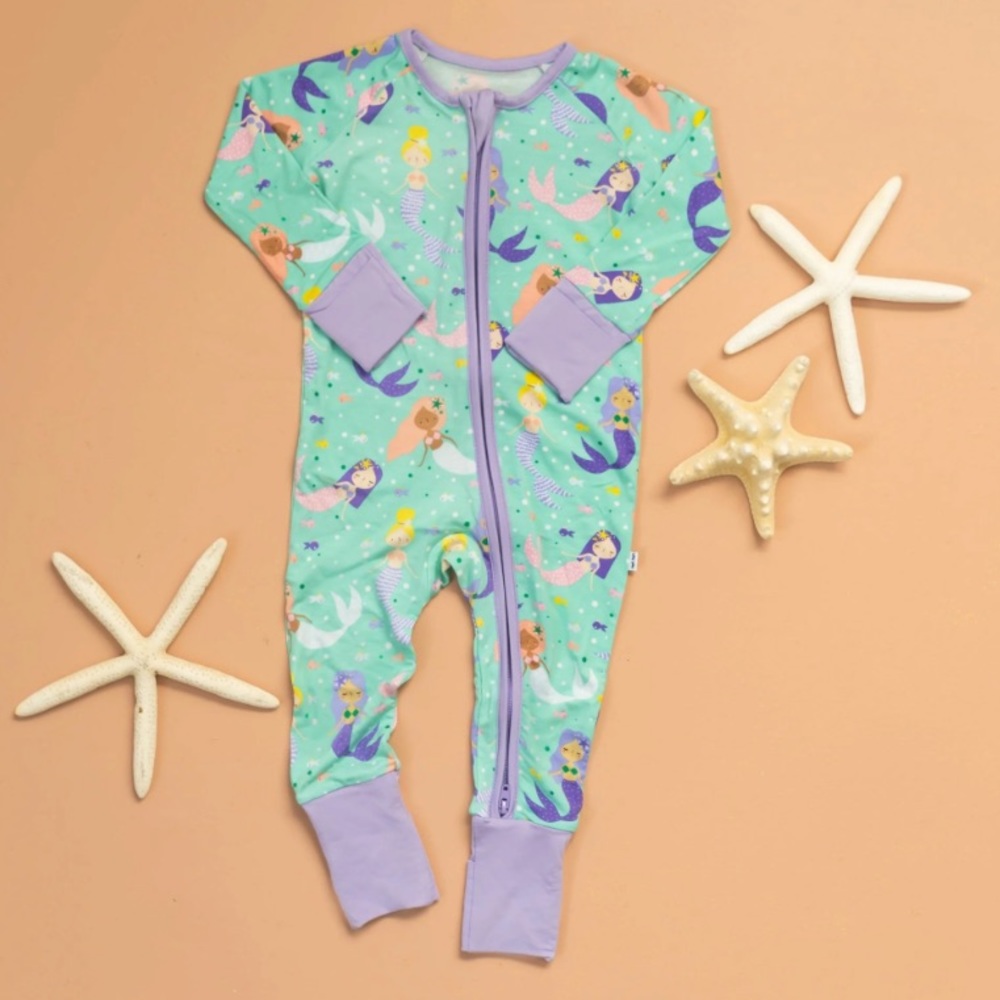 NWT Little Sleepies Mermaid Magic Zippy Size 0-3 months